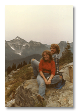 Rick and Kathy  Mt. Rainier, Washington state  picnic 1979